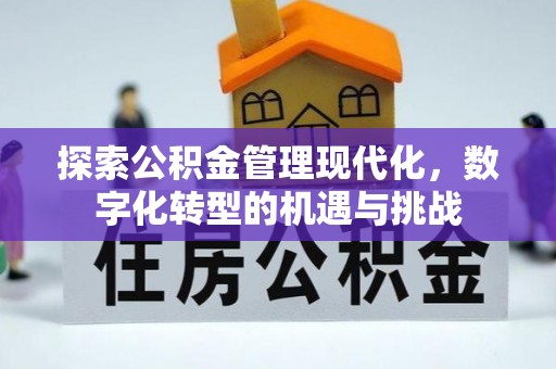 新都探索公积金管理现代化，数字化转型的机遇与挑战