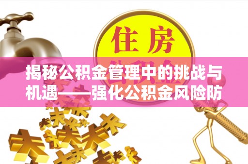 新都揭秘公积金管理中的挑战与机遇——强化公积金风险防控的多维策略